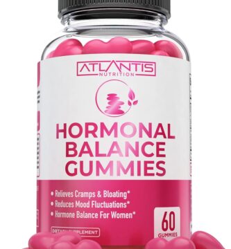 Atlantis Nutrition Hormonal Balance for Women & PMS Relief Gummies – Alleviates Cramps, Bloating, Mood Swings, Hot Flashes & Night Sweats – Cranberry, Dong Quai & Chasteberry Menstrual Cramp Relief
