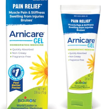 Boiron Arnicare Gel for Relief of Joint Pain, Muscle Pain, Muscle Soreness, and Swelling from Bruises or Injury – Non-greasy and Fragrance-Free – 2.6 oz