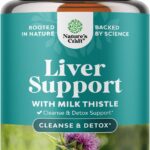 Natures Craft Liver Cleanse Detox & Repair – Herbal Liver Support Milk Thistle Supplement – Silymarin Milk Thistle Supplements with Dandelion Root, Choline, Beetroot & Artichoke Extract – 90 Count