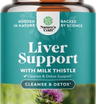Natures Craft Liver Cleanse Detox & Repair – Herbal Liver Support Milk Thistle Supplement – Silymarin Milk Thistle Supplements with Dandelion Root, Choline, Beetroot & Artichoke Extract – 90 Count